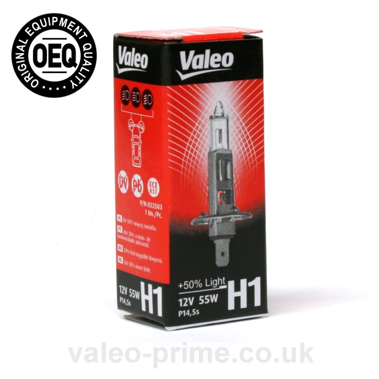 Valeo H1 Bulb + 50% light P/N 32503