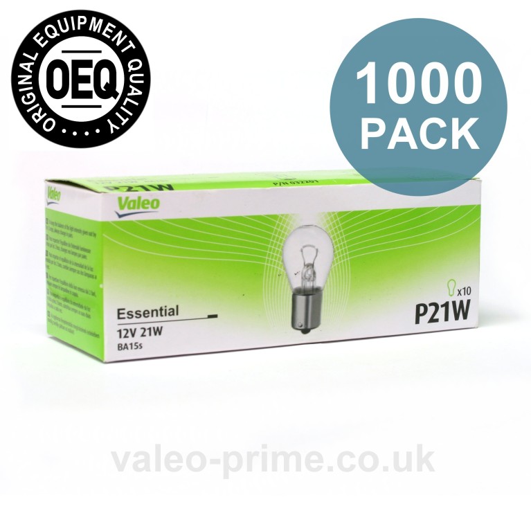 Valeo P21W Bulb Essential P/N 32201 - 1000 Pack