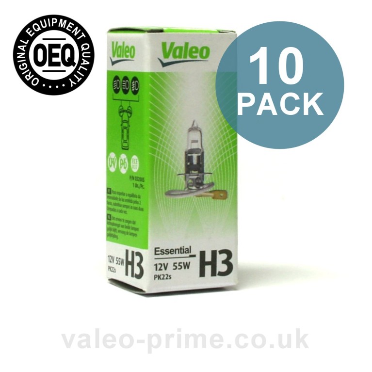 Valeo H3 Bulb Essential P/N 32005 - 10 Pack
